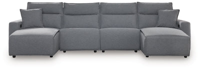 Sala Modular Reclinable Eléctrica con Chaise Longue ModMax II 4 Piezas