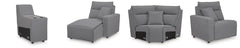 Sala Modular Reclinable con Chaise Longue y Consoles ModMax II 7 Piezas