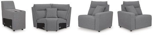 Sala Modular Reclinable con Consoles ModMax II 7 Piezas – vista frontal