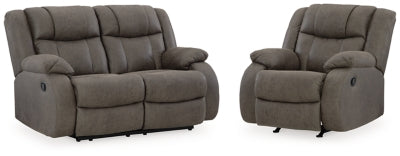 Sofá 2 Puestos Reclinable y Reclinable First Base – vista frontal