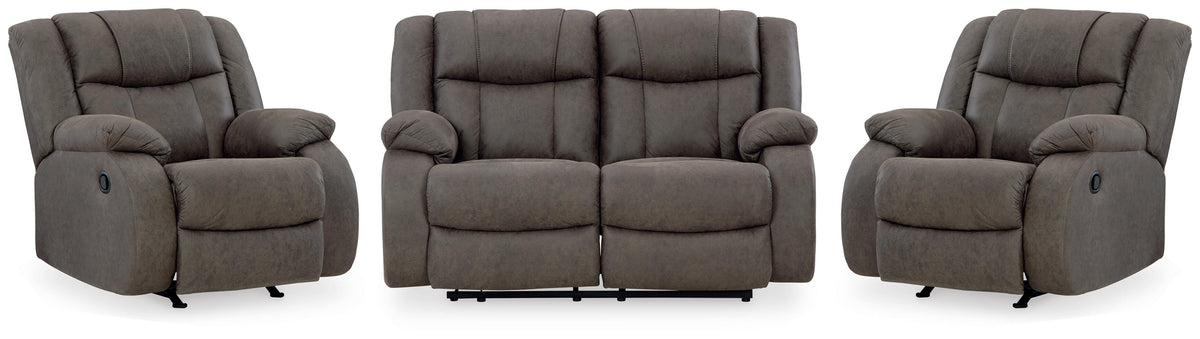 Sofá 2 Puestos Reclinable y 2 Sillones Reclinables First Base – detalle 15