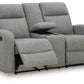 Moreau Place Loveseat DBL Rec con consola