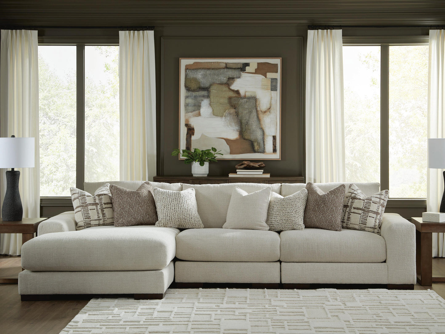 Sala Modular con Chaise Longue Barrelton 3 Piezas