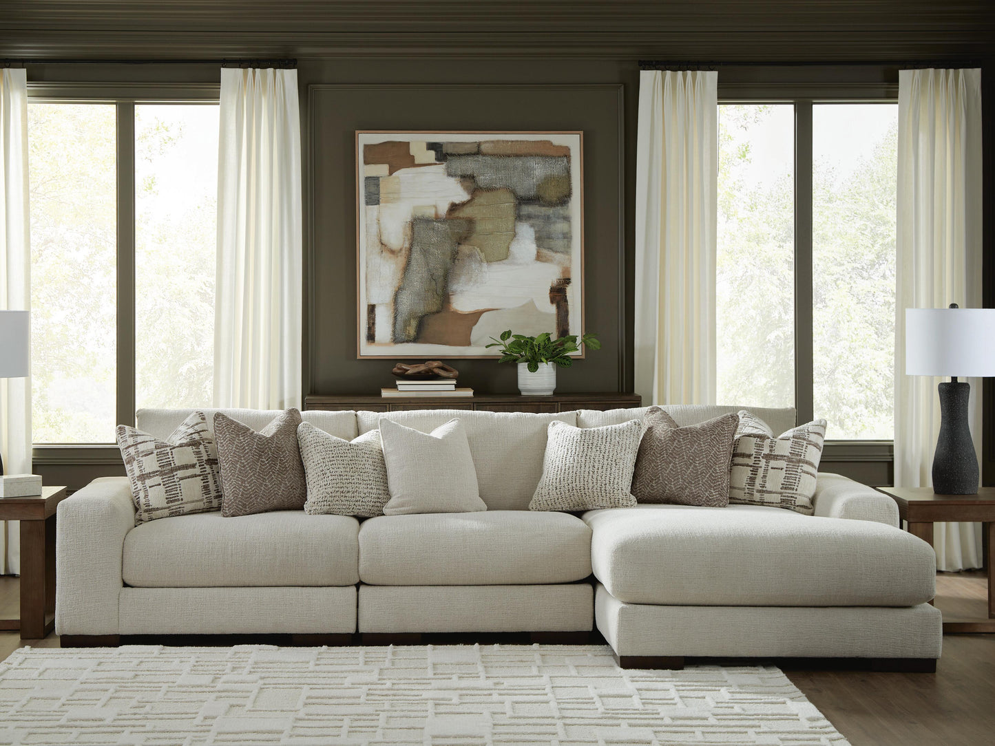 Sala Modular con Chaise Longue Barrelton 3 Piezas