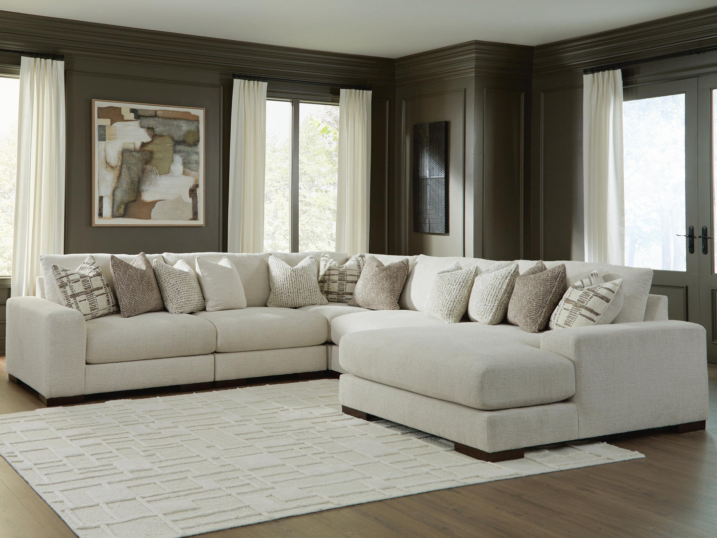 Sala Modular con Chaise Longue Barrelton 5 Piezas