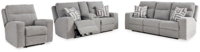 Sofá 2 Puestos Biscoe Sofá Reclinable Eléctrico, y Silla Reclinable