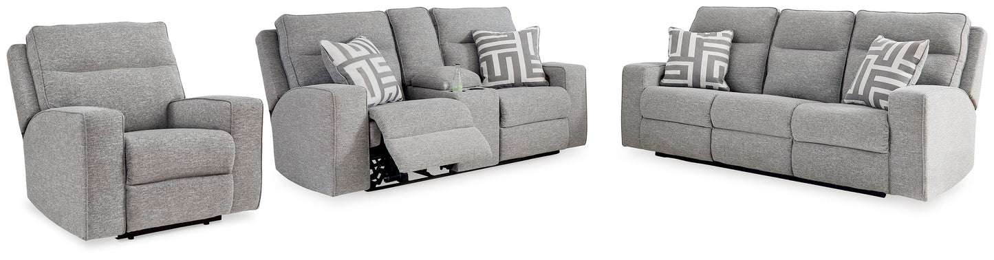 Sofá 2 Puestos Biscoe Sofá Reclinable Eléctrico, y Silla Reclinable
