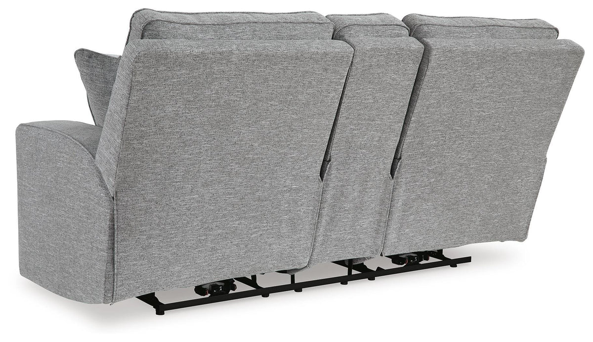 Sofá 2 Puestos Reclinable Eléctrico Biscoe con Consola – vista posterior