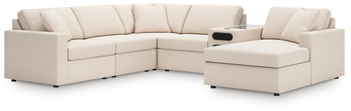 Sala Modular Modmax 6 Piezas con Sistema de Audio y Chaise Longue Ostra – vista frontal