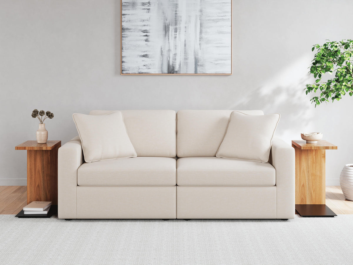 Sala Modular y 2 Piezas Sofá 2 Puestos Modular ModMax 3 Piezas Ostra – en ambiente