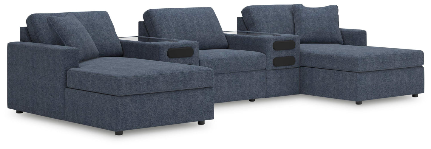 ModMax 5 Piezas Doble Chaise Longue con Consolas de Audio
