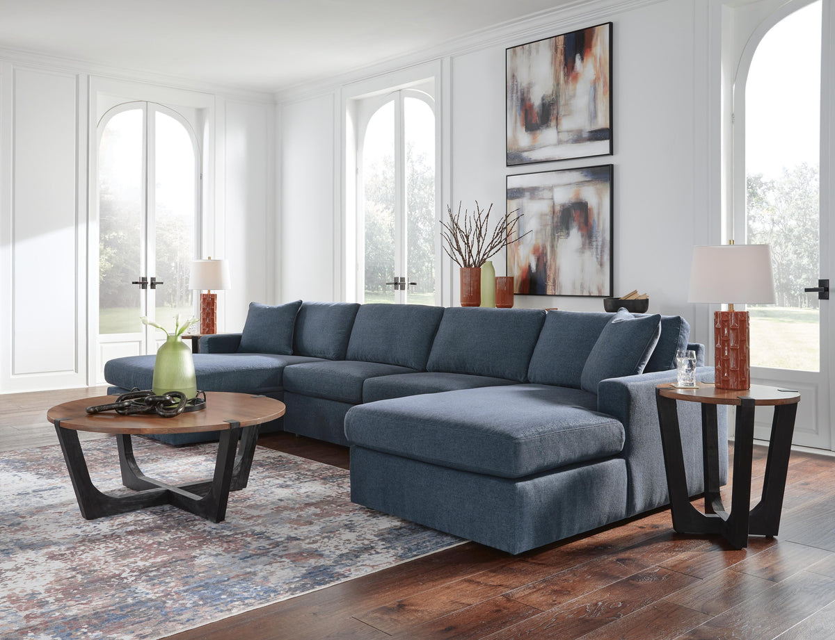 Sala Modular con Chaise Longue ModMax 4 Piezas Tinta 91 cm – detalle 3