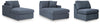Sala Modular con Doble Chaise Longue ModMax 3 Piezas