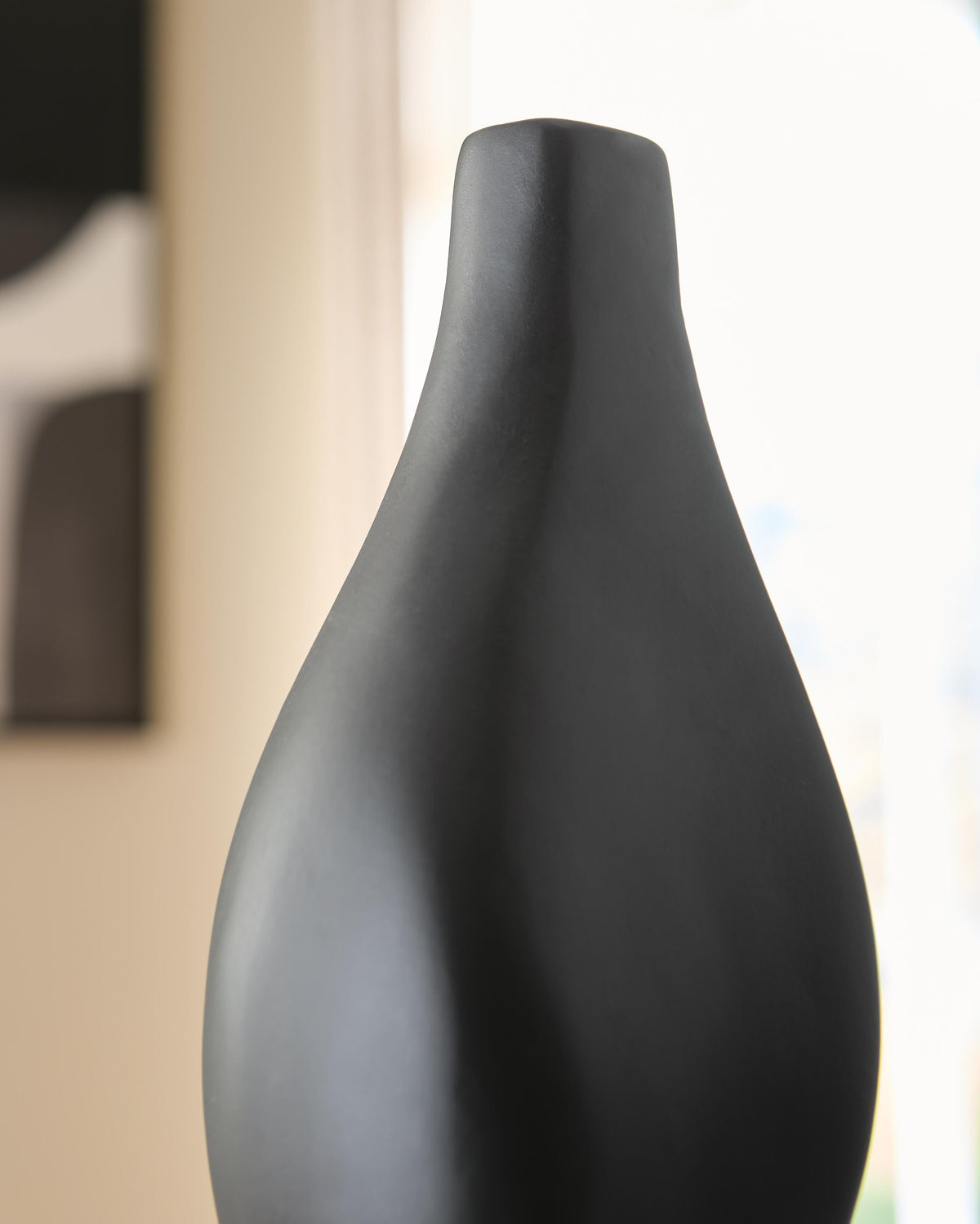 Florero Judsen Negro 46 cm – detalle 3