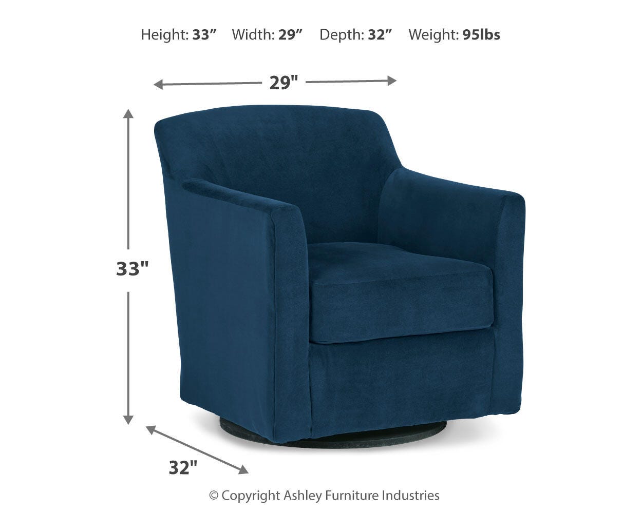 Silla de Acento Giratoria Bradney