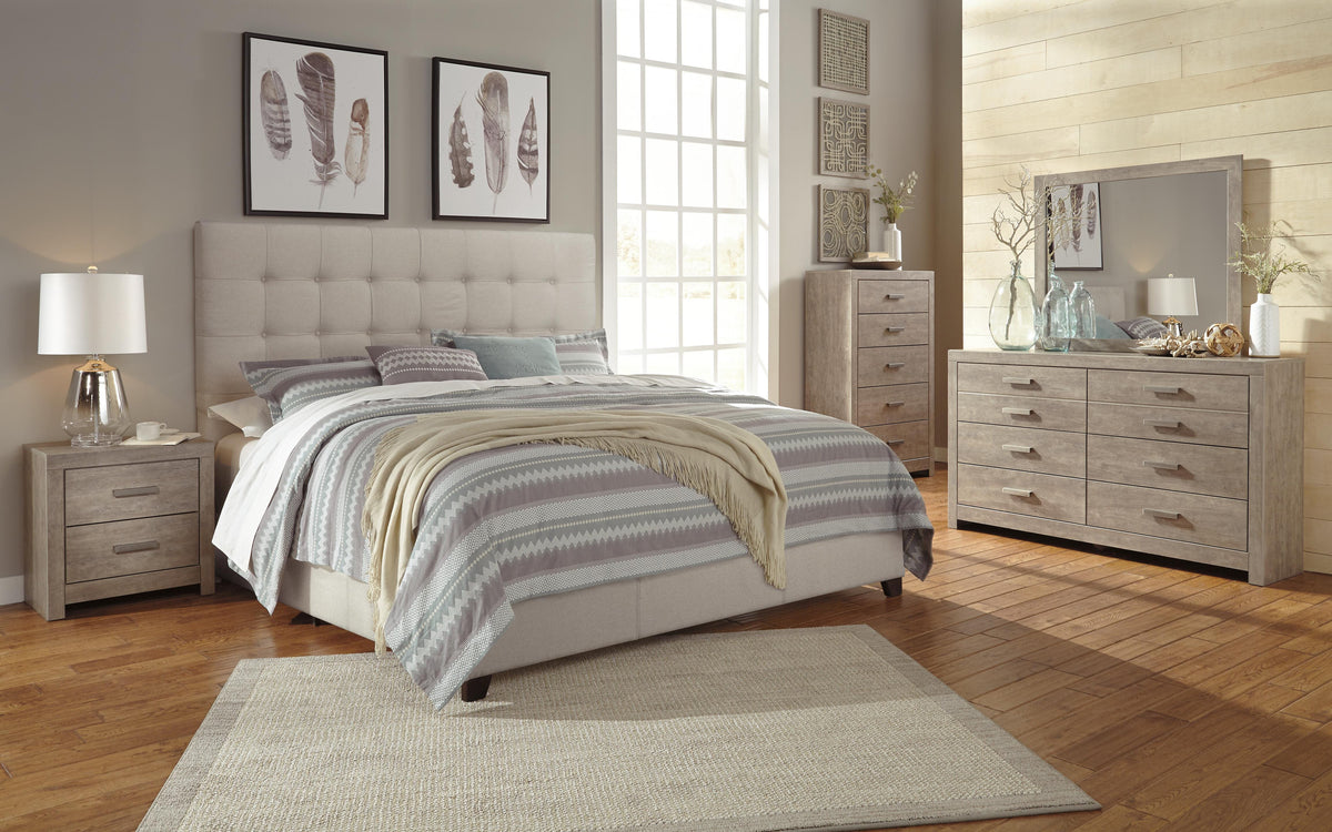 Cama Tapizada Dolante King Americana Beige 154 cm – detalle 7