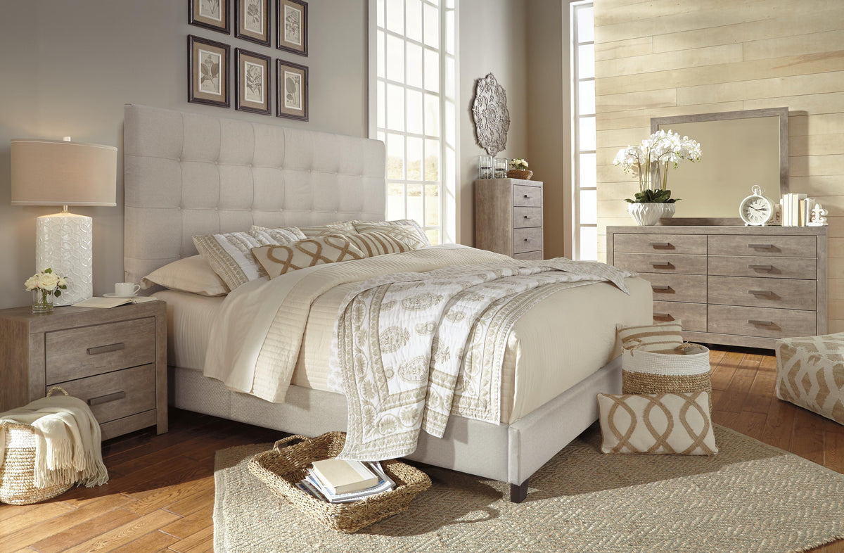 Cama Tapizada Dolante King Americana Beige 154 cm – detalle 5