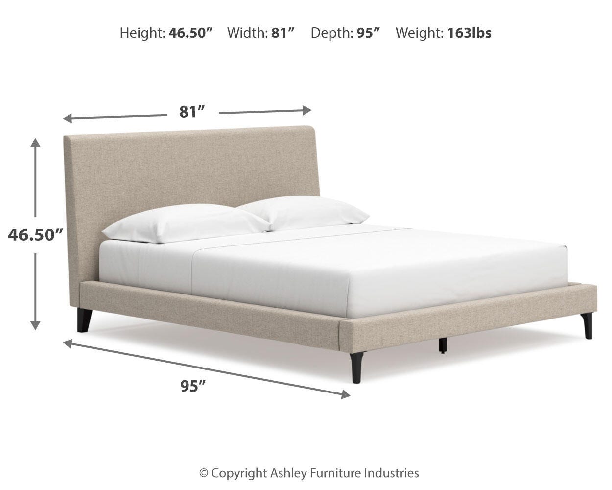 Cama Tapizada con Listones Enrollables California King Cielden