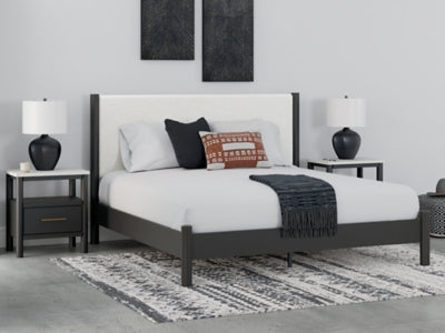 Cama de Panel Tapizada King Cadmori