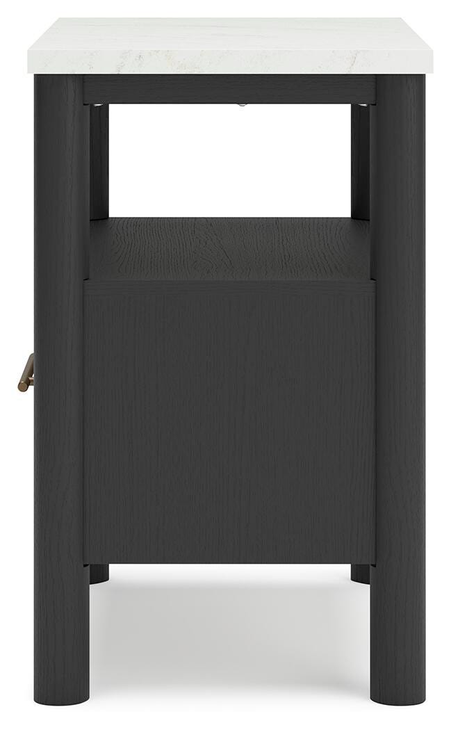 Mesa de Noche Cadmori Negro/Blanco – detalle 5