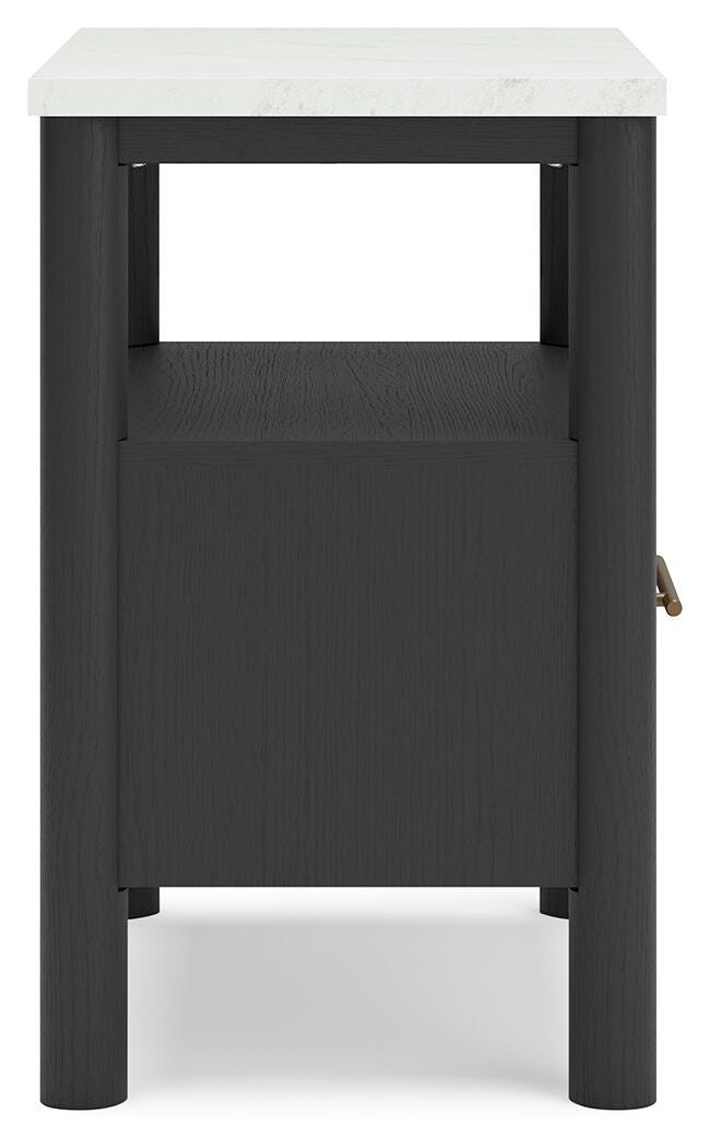 Mesa de Noche Cadmori Negro/Blanco – detalle 6