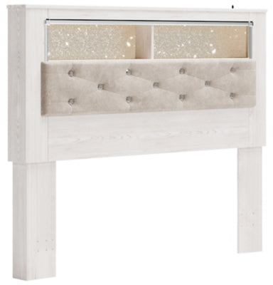 Cabecera de Panel Tapizado Queen con Librería Altyra