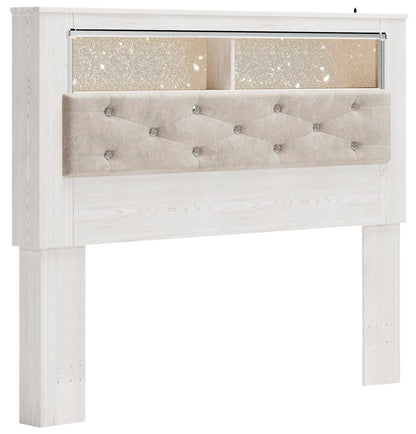 Cabecera de Panel Tapizado Queen con Librería Altyra