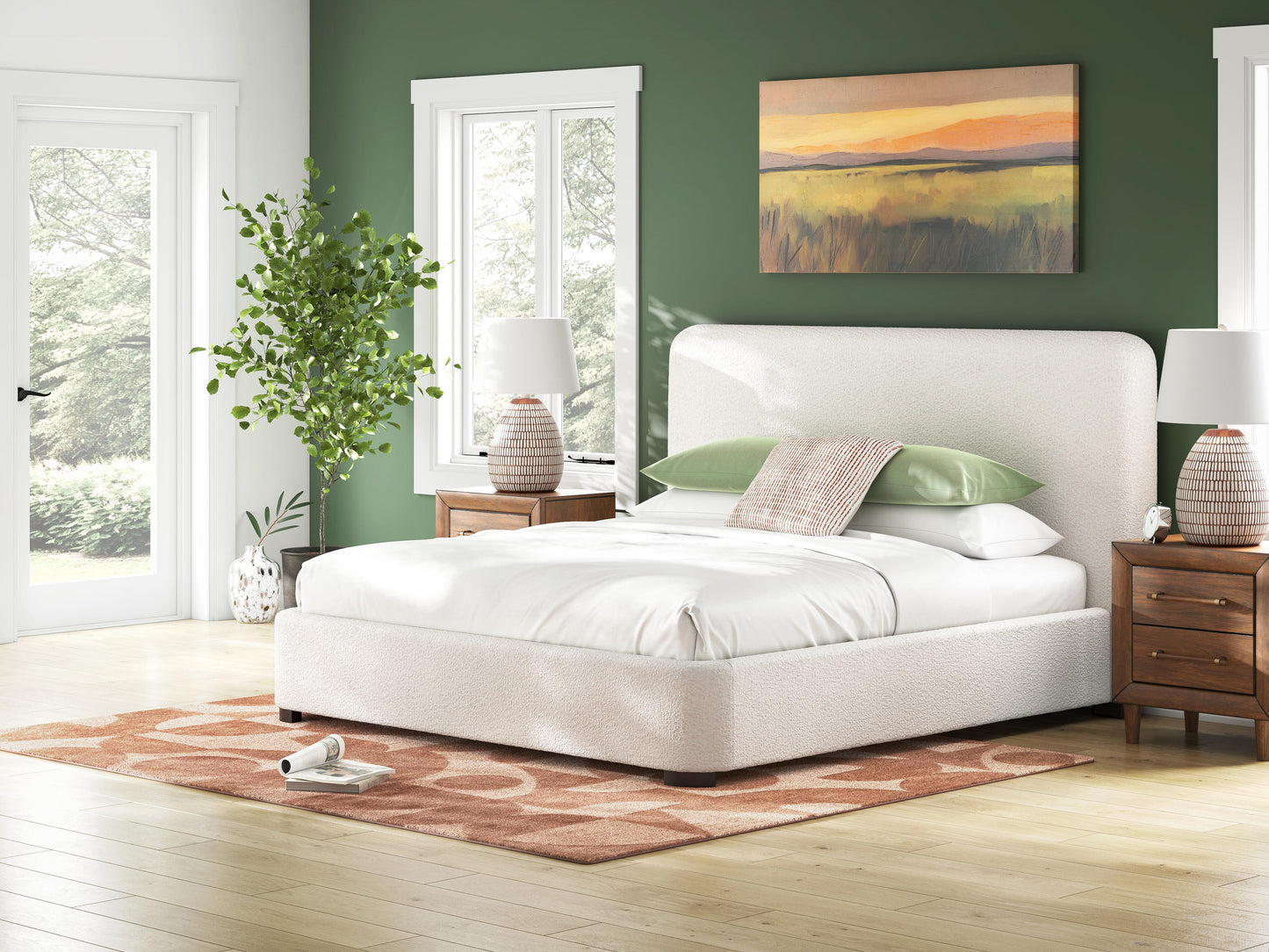 Cama Tapizada King Whittgate
