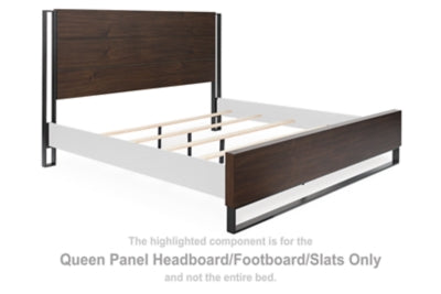 Cabecera/Piecero de Panel/Rieles Queen Zumbado