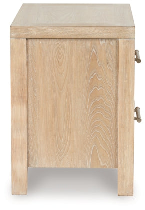 Yalinton Mesita de noche con dos cajones