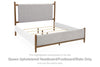 Americana Cabecera Tapizada/Pie de Cama/Listones Queen Lyncott