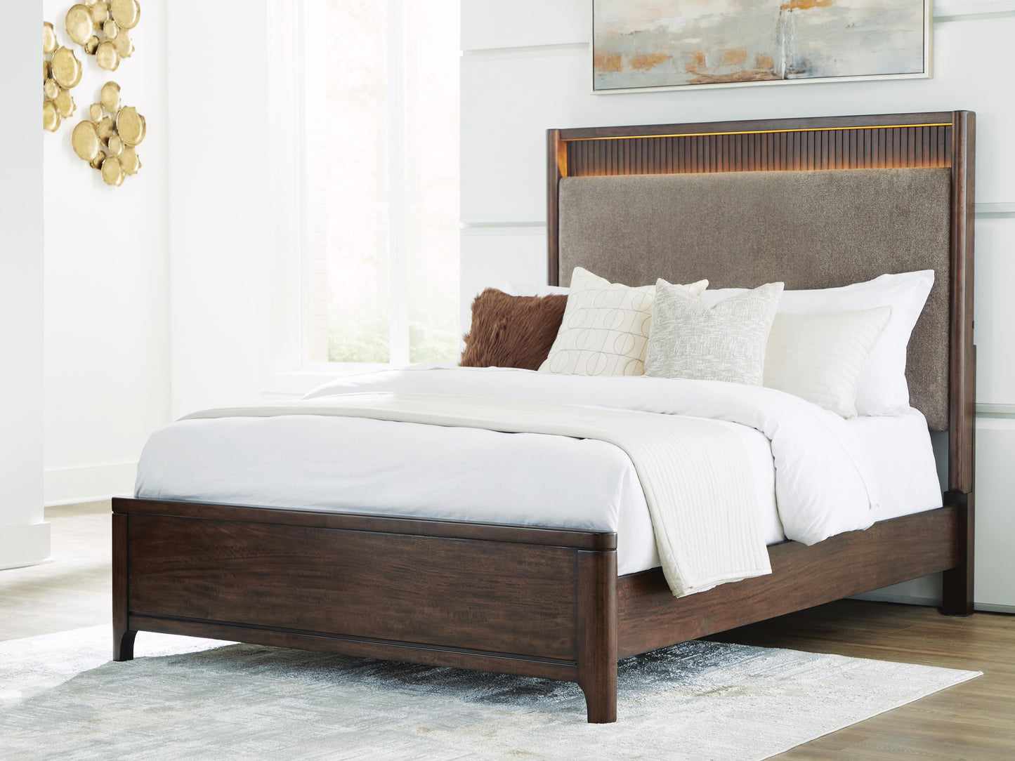 Cama de Panel Tapizada Queen Korestone