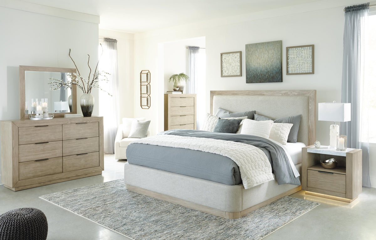 Cama Tapizada Hennington King Americana Bisque – detalle 6