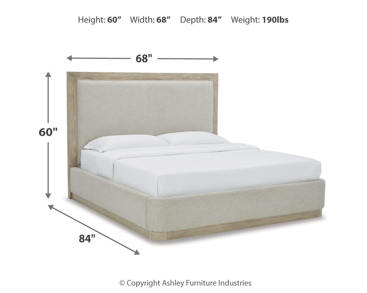 Cama Tapizada Queen Hennington