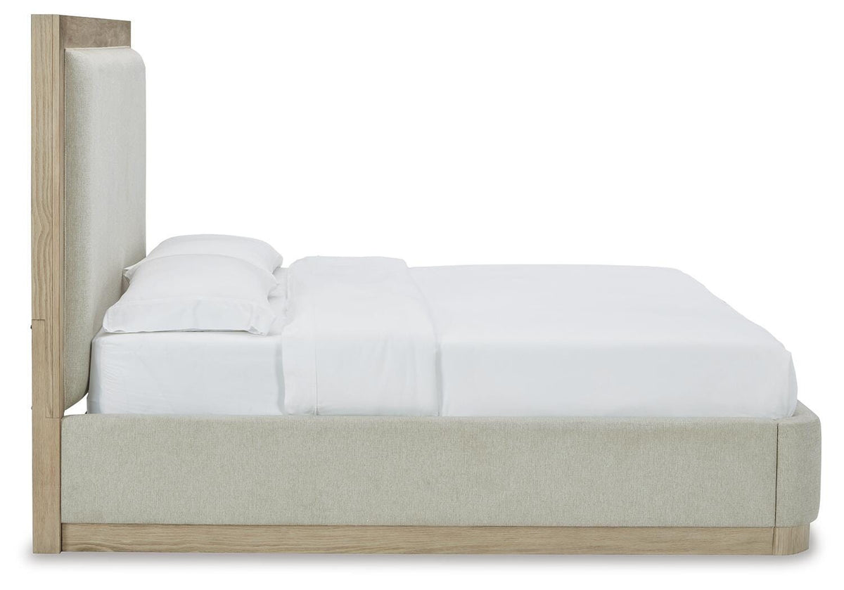 Cama Tapizada Hennington King Americana Bisque – detalle 3