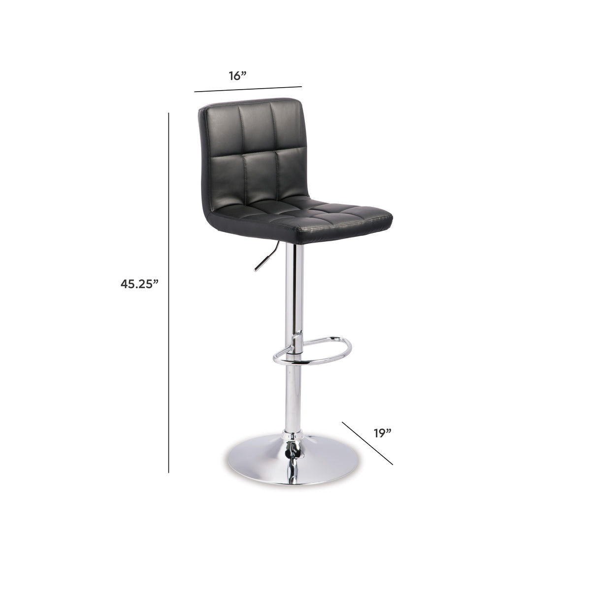 Butaco de Barra de Altura Ajustable Bellatier – medidas