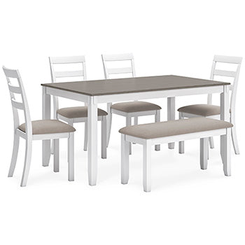 Mesa de Comedor y Sillas con Banca Stonehollow