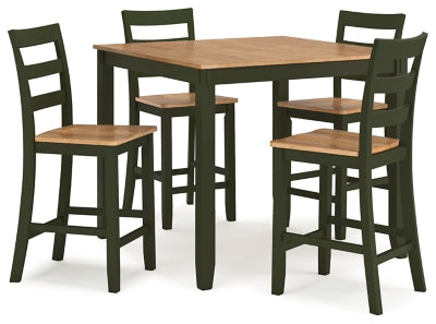 Mesa de Comedor Altura Desayunador y 4 Taburetes de Bar Gesthaven