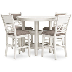 Mesa de Comedor Altura Desayunador y 4 Taburetes de Bar Erinberg