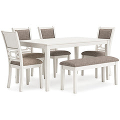 Mesa de Comedor y 4 Sillas y Banca Erinberg