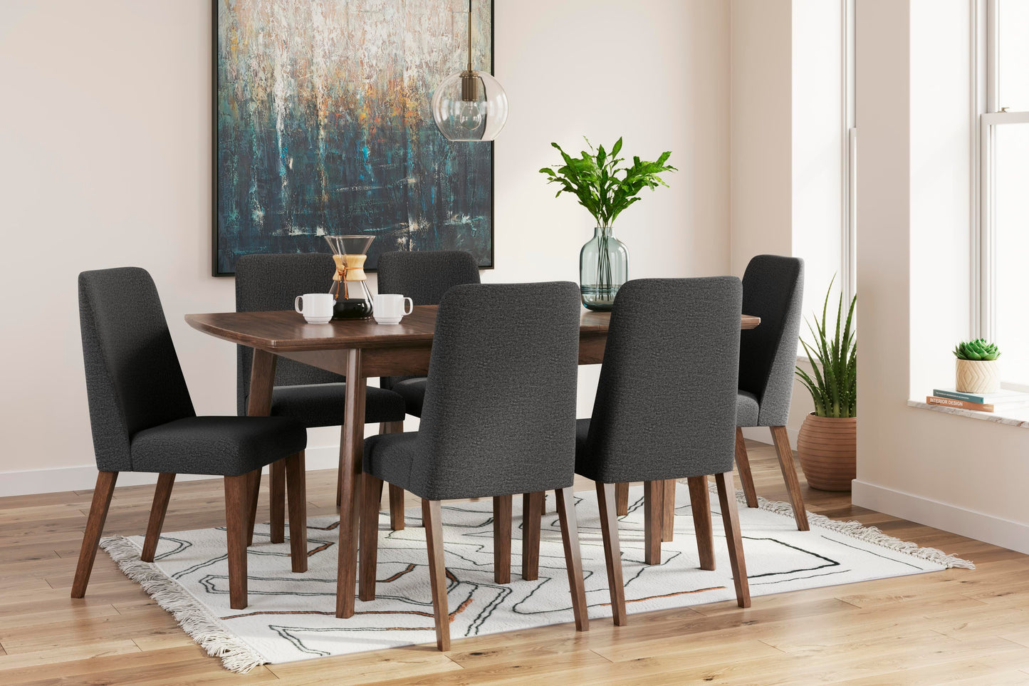 Mesa de Comedor Extensible y 6 Sillas Lyncott