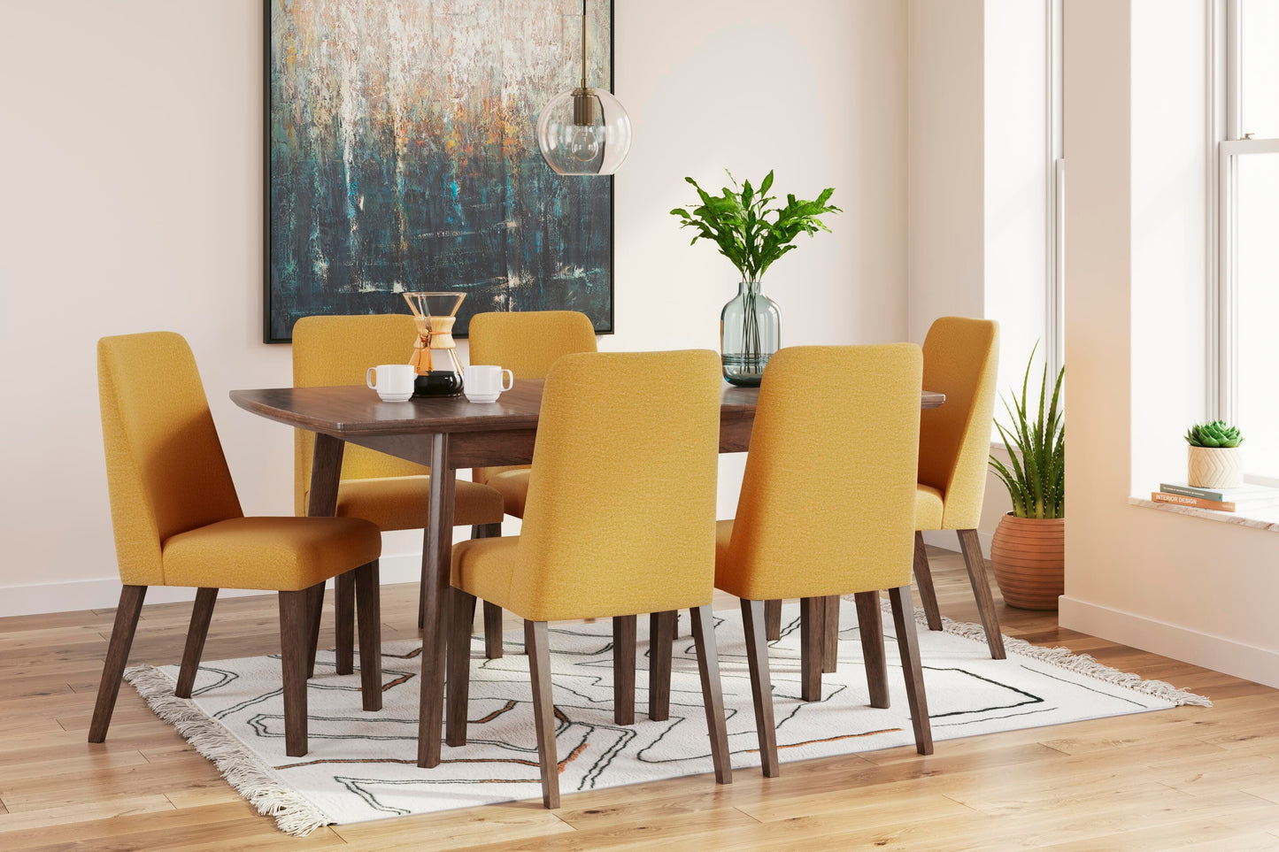 Mesa de Comedor Extensible y 6 Sillas Lyncott