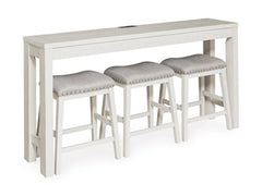 Mesa de Comedor Altura Desayunador y 3 Taburetes de Bar Set Robbinsdale