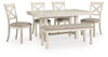 Mesa de Comedor, 4 Sillas y Banca Robbinsdale