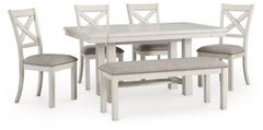Mesa de Comedor, 4 Sillas y Banca Robbinsdale