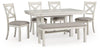 Mesa de Comedor, 4 Sillas y Banca Robbinsdale