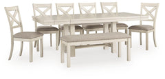Mesa de Comedor, 6 Sillas y Banco Robbinsdale