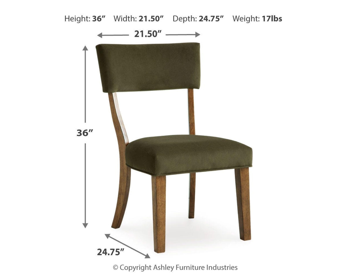 Silla de Comedor Steenlage Verde/Café – medidas
