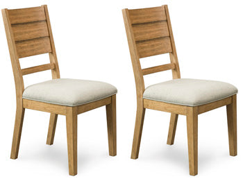 Silla de Comedor Kristiland Gris/Café Claro 95 cm – vista en ángulo 4