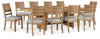 Mesa de Comedor y 10 Sillas Kristiland